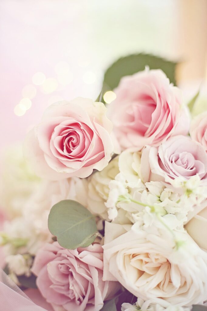 roses, flowers, beautiful flowers, flower wallpaper, flower background, wedding, bouquet, pink, nature, floral, text space